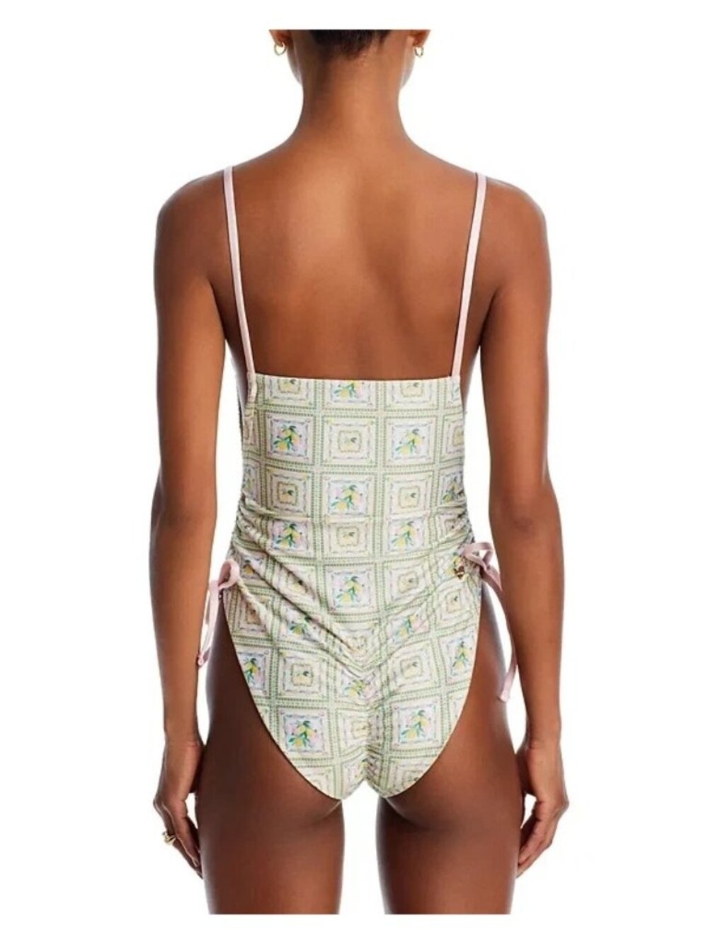 NWT Capittana Irene Reversible One Piece Swimsuit Lemon Flowers Womens Size XL - Picture 2 of 10
